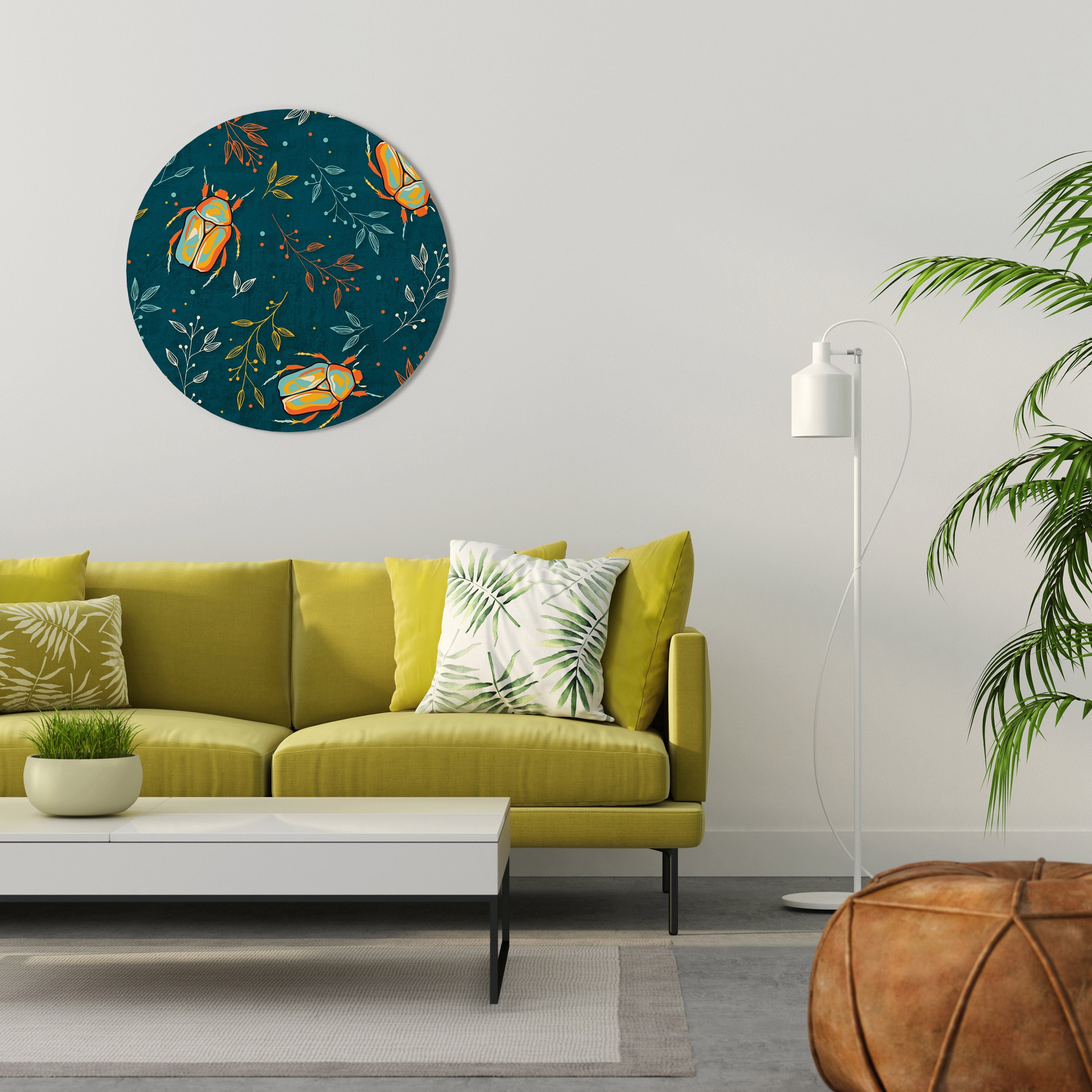 AUTUMN INSECTS Round Wall Art