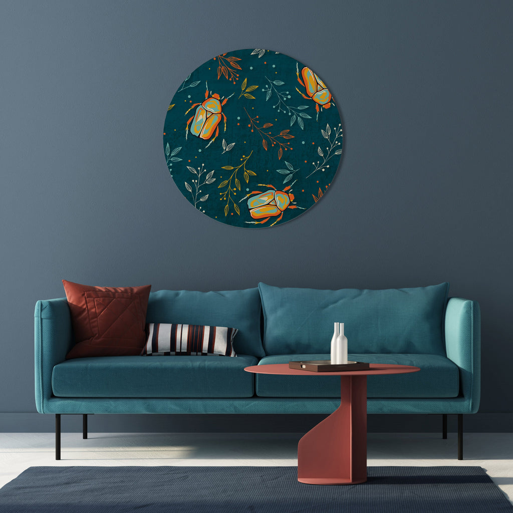 AUTUMN INSECTS Round Wall Art
