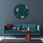 AUTUMN INSECTS Round Wall Art