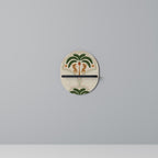 DANCING PREDATORS Prateleira Oval Decorativa em Acabamento Preto