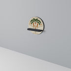 DANCING PREDATORS Prateleira Redonda Decorativa em Acabamento Preto