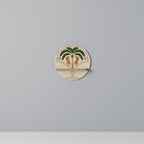 DANCING PREDATORS Prateleira Redonda Decorativa em Efeito Carvalho