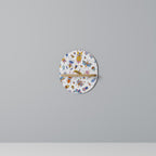 COLORFUL INSECTS Prateleira Oval Decorativa em Efeito Carvalho