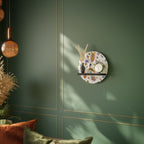 COLORFUL INSECTS Prateleira Redonda Decorativa em Acabamento Preto