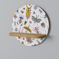 COLORFUL INSECTS Prateleira Redonda Decorativa em Efeito Carvalho