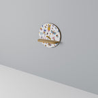 COLORFUL INSECTS Prateleira Redonda Decorativa em Efeito Carvalho