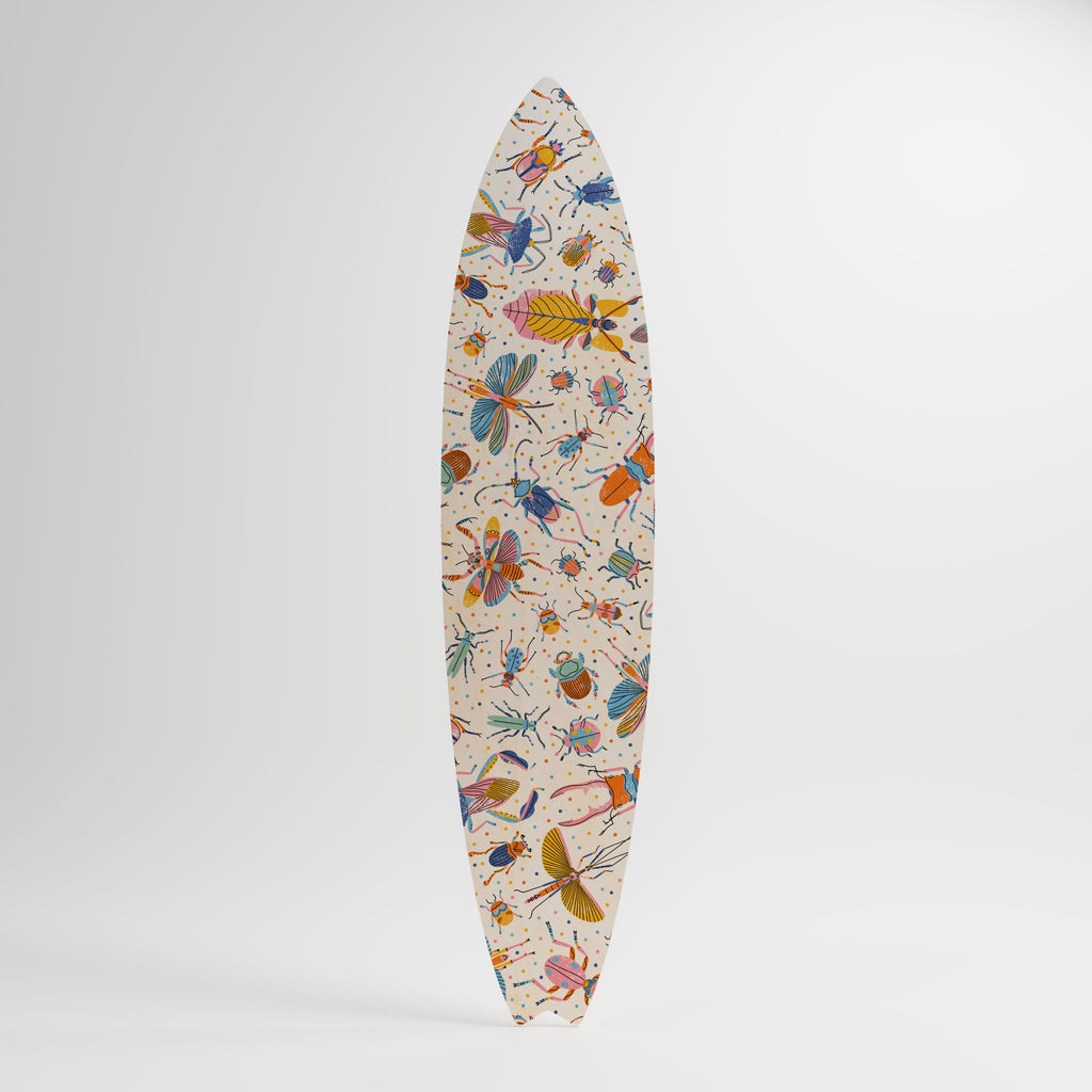COLORFUL INSECTS Painel Decorativo Prancha de Surf