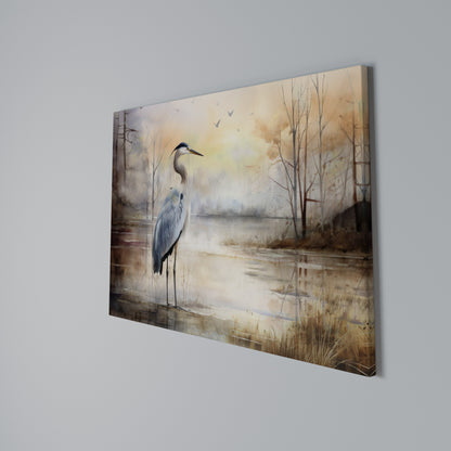 HERON DAYDREAM Horizontal Canvas Print
