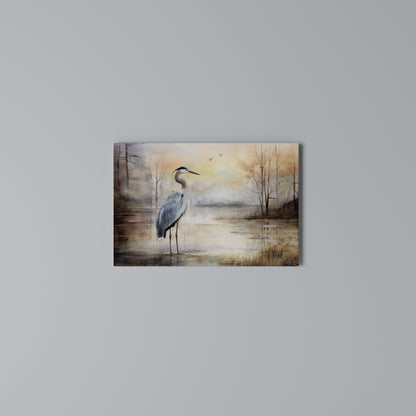 HERON DAYDREAM Horizontal Canvas Print