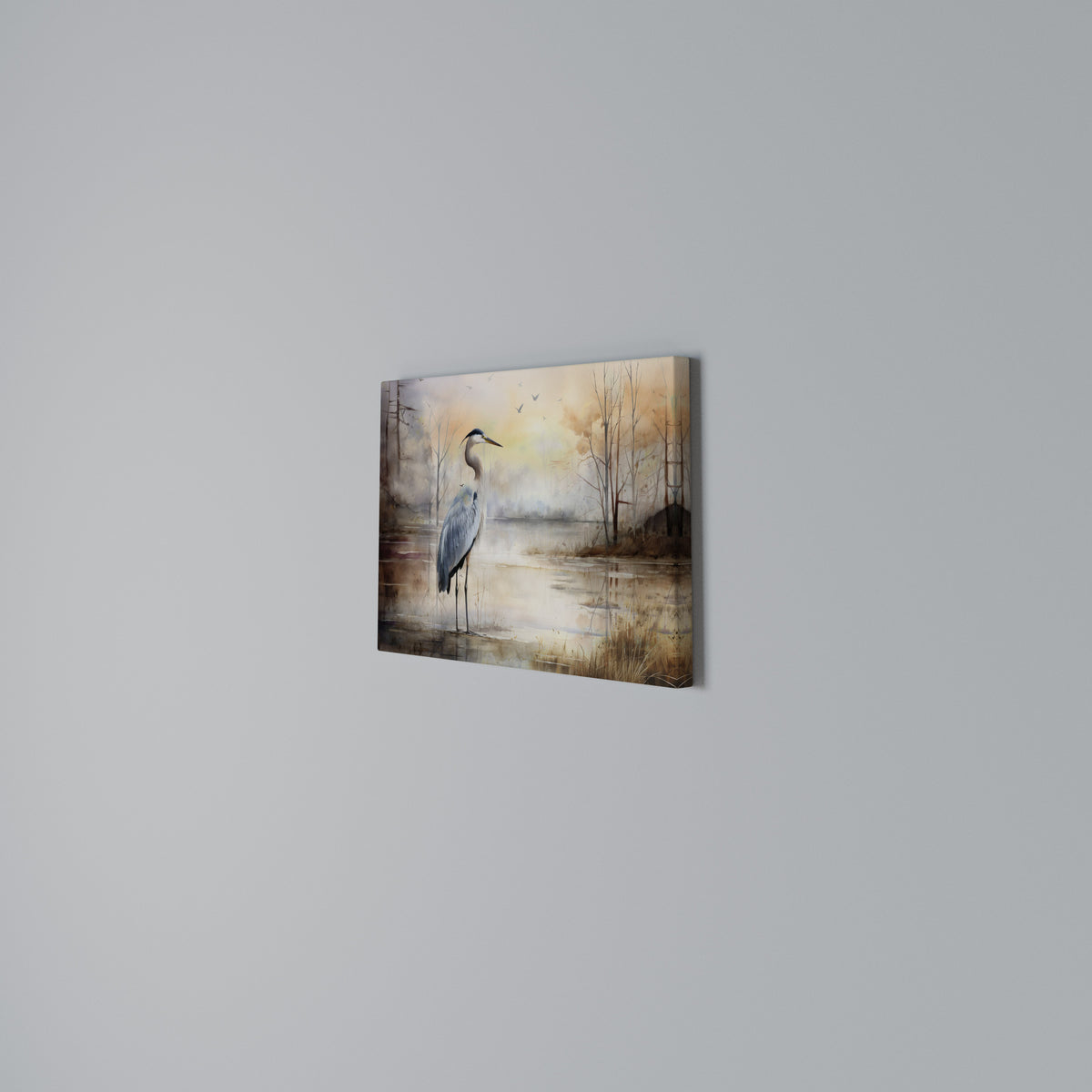 HERON DAYDREAM Horizontal Canvas Print