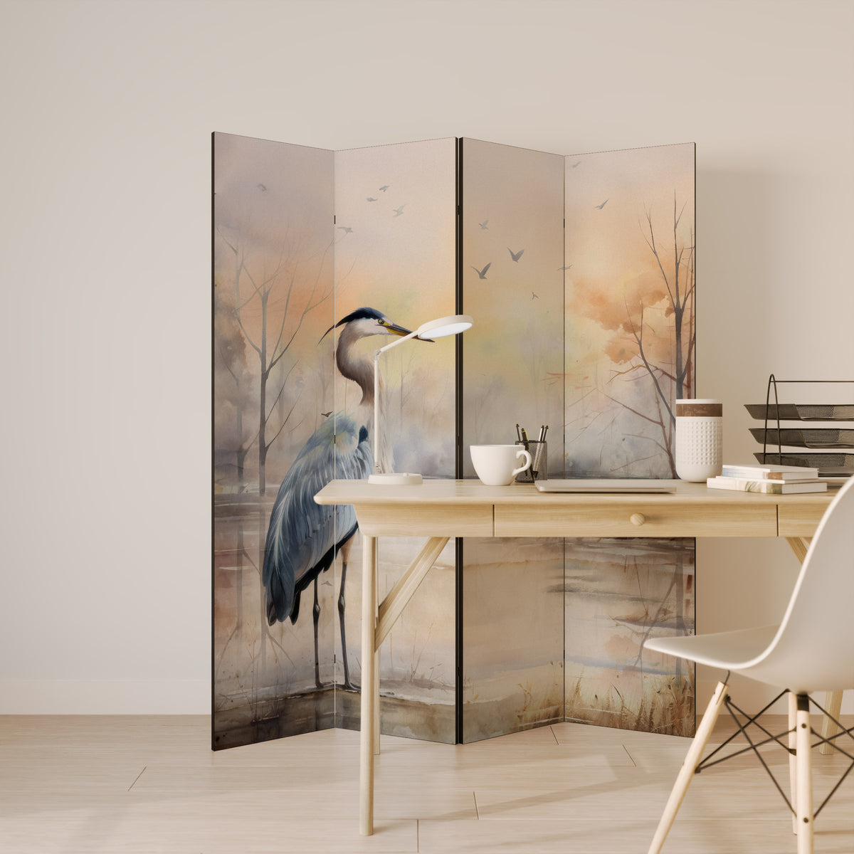 HERON DAYDREAM Biombo de 4 Painéis
