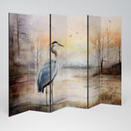 HERON DAYDREAM Biombo Decorativo de 6 Painéis