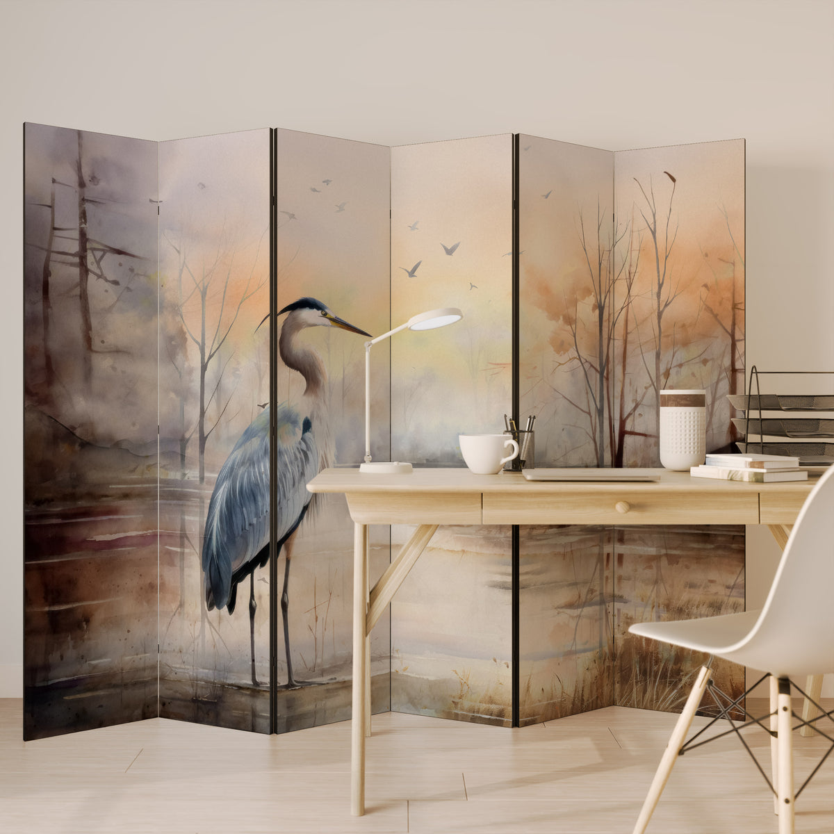 HERON DAYDREAM Biombo de 6 Painéis