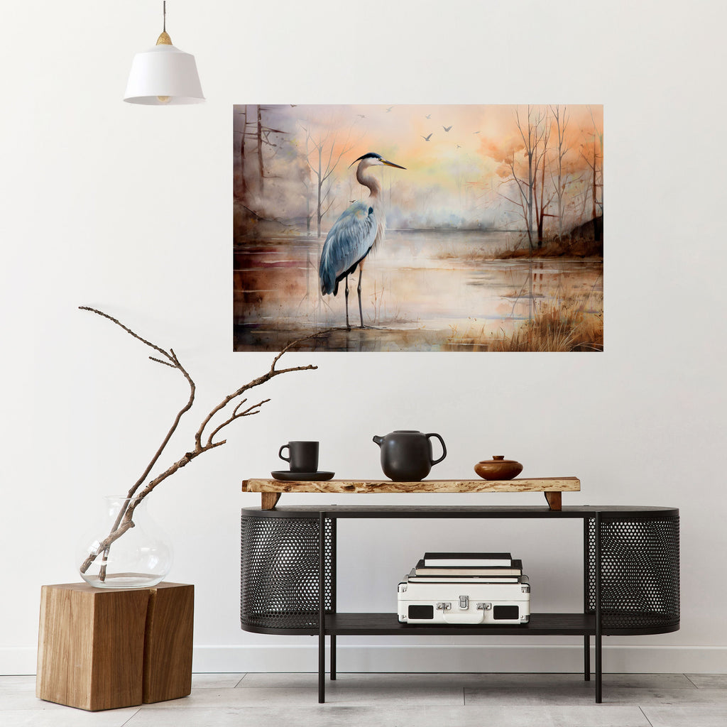 HERON DAYDREAM Poster Horizontal Autocolante