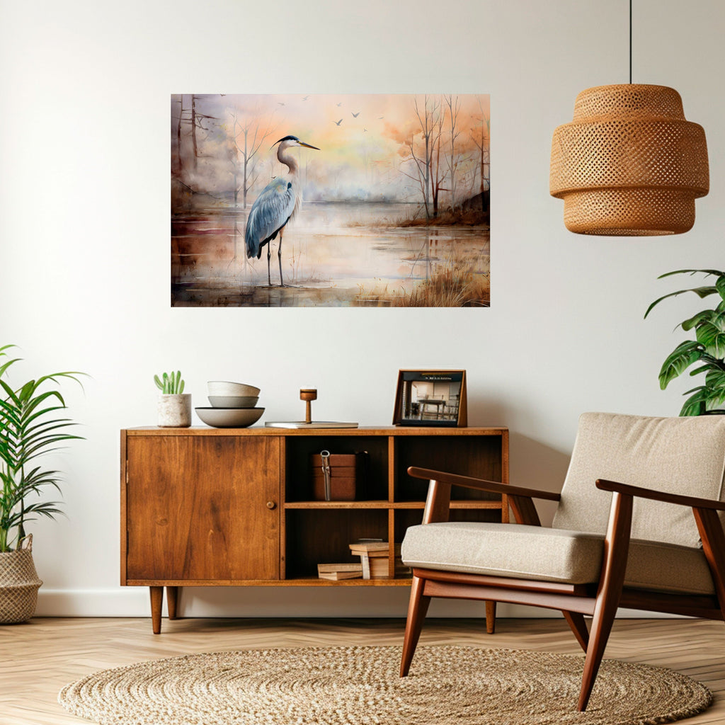 HERON DAYDREAM Poster Horizontal Autocolante