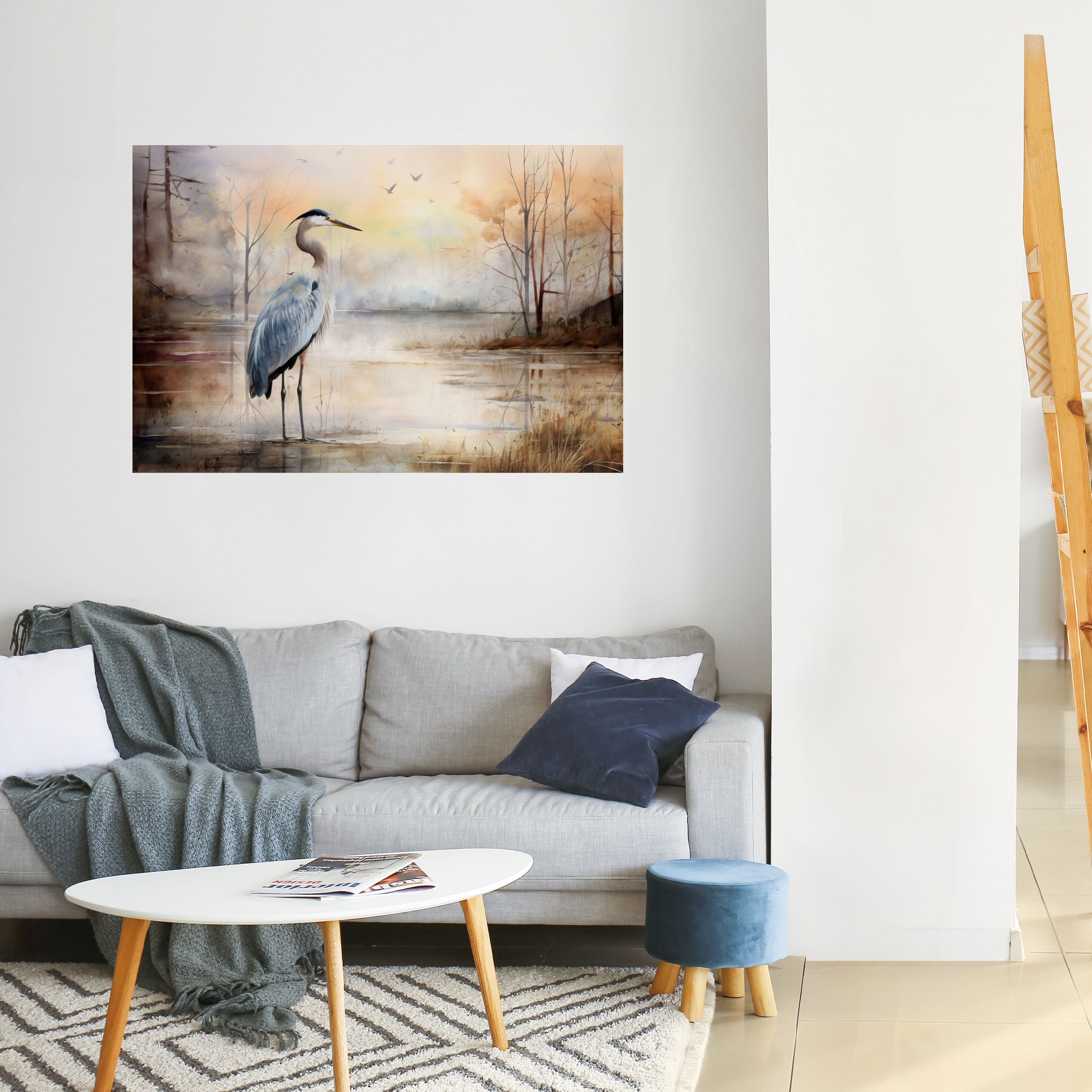 HERON DAYDREAM Poster Horizontal Autocolante