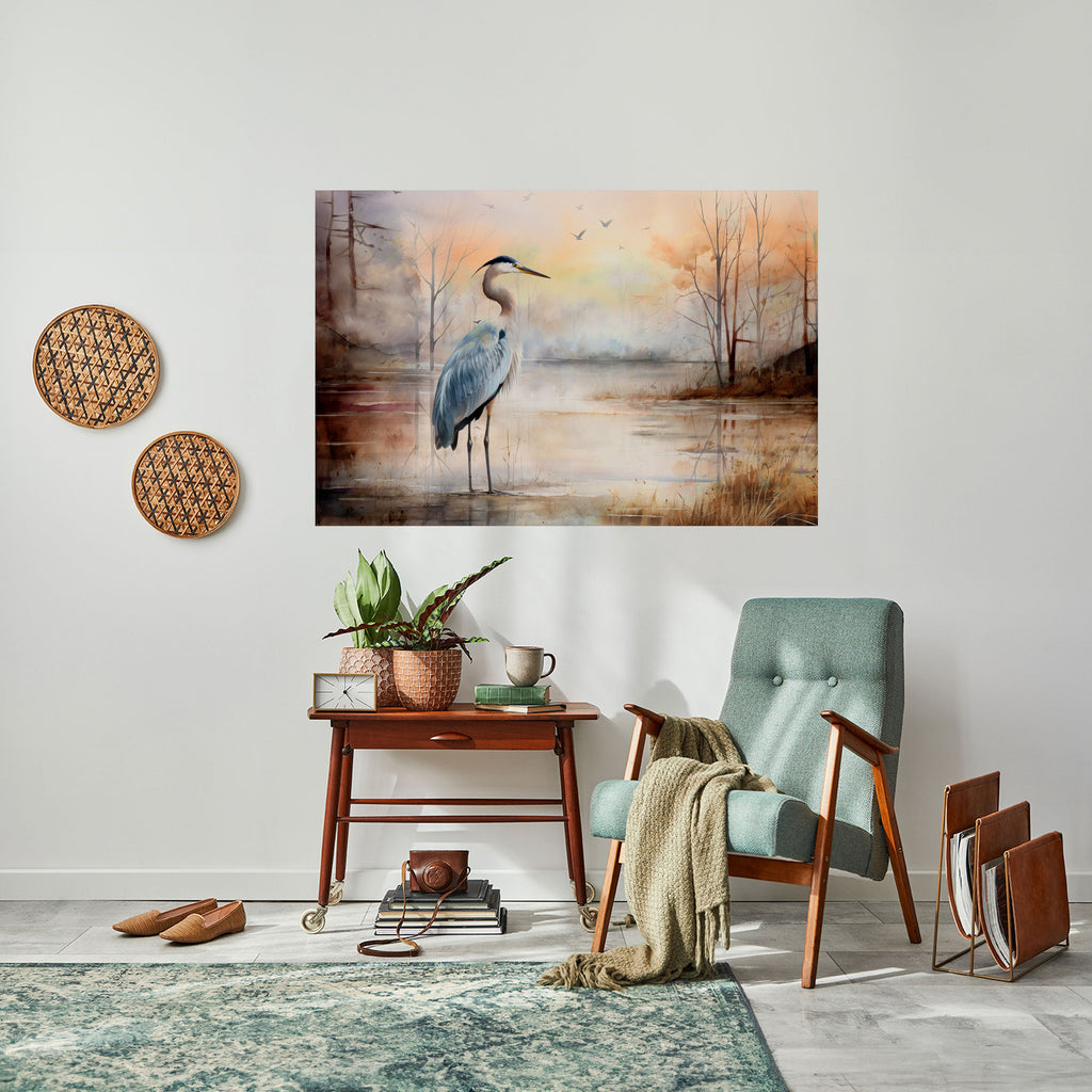 HERON DAYDREAM Poster Horizontal Autocolante
