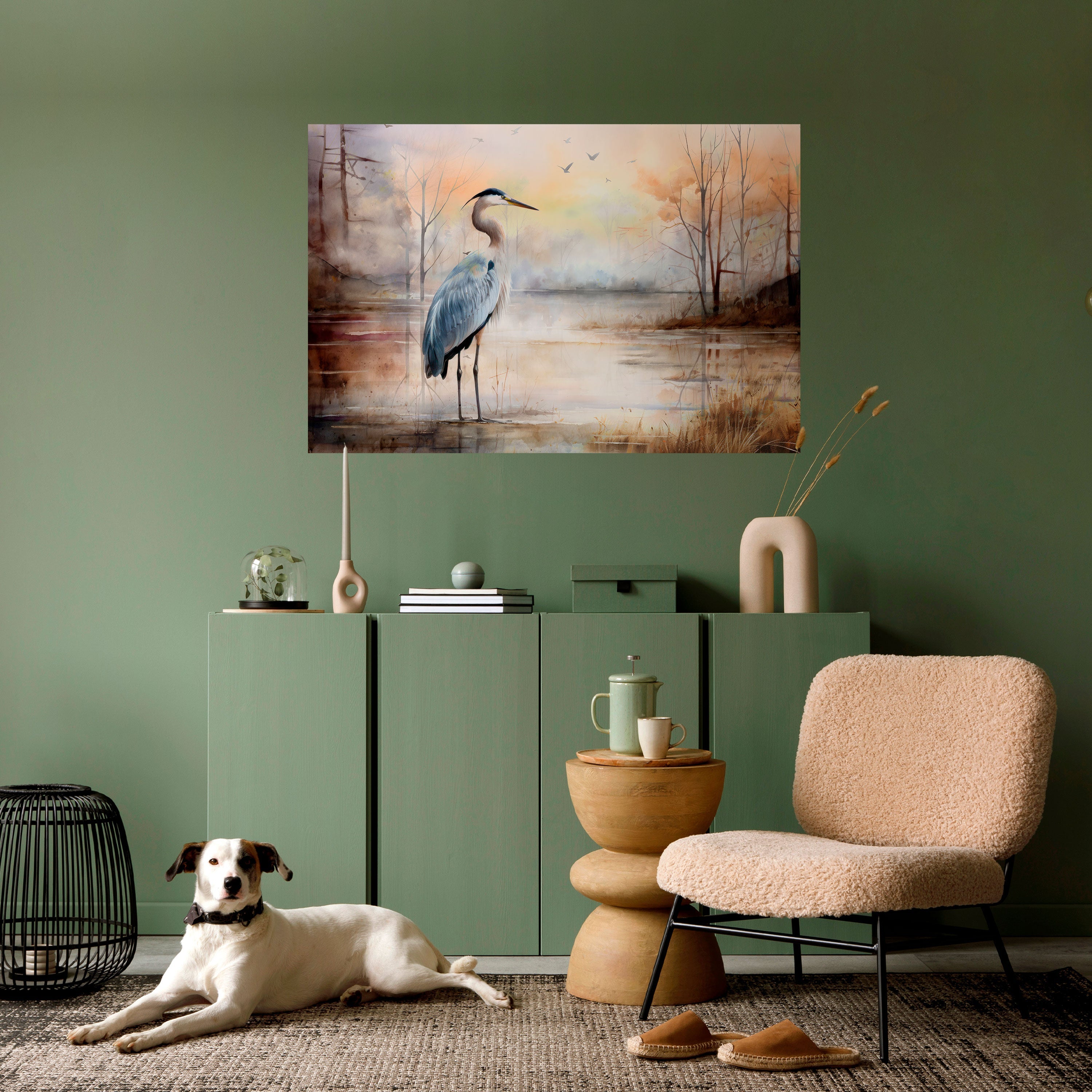 HERON DAYDREAM Poster Horizontal Autocolante