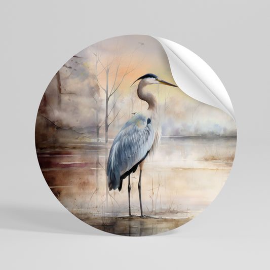 HERON DAYDREAM Autocolante Redondo Removível