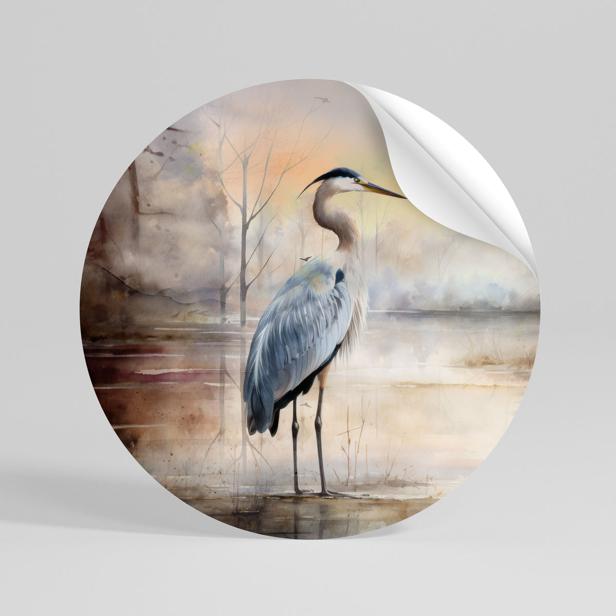 HERON DAYDREAM Autocolante Redondo Removível