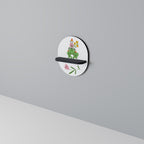 GARDEN INHABITANTS Prateleira Oval Decorativa em Acabamento Preto