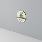 GARDEN INHABITANTS Prateleira Oval Decorativa em Efeito Carvalho