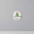 GARDEN INHABITANTS Prateleira Oval Decorativa em Efeito Carvalho