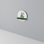 GARDEN INHABITANTS Prateleira Redonda Decorativa em Acabamento Preto