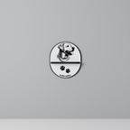 LABRADOR DOG Prateleira Oval Decorativa em Acabamento Preto