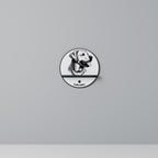 LABRADOR DOG Prateleira Redonda Decorativa em Acabamento Preto