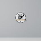 LABRADOR DOG Round Art Shelf In Oak Effect
