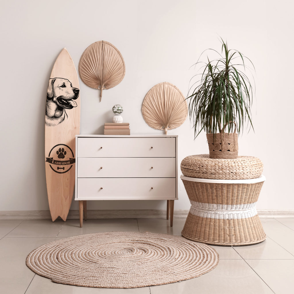 LABRADOR DOG Painel Decorativo Prancha de Surf
