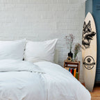 WHITE SHEPHERD DOG Prancha de surf decorativa em contraplacado