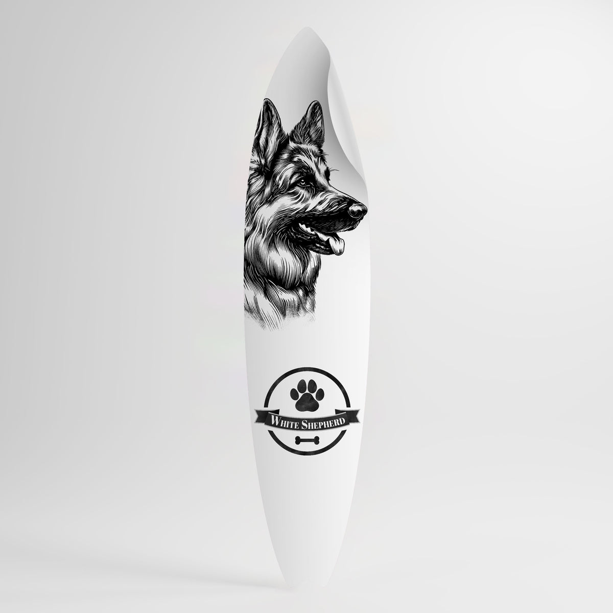 WHITE SHEPHERD DOG Autocolante Prancha de Surf