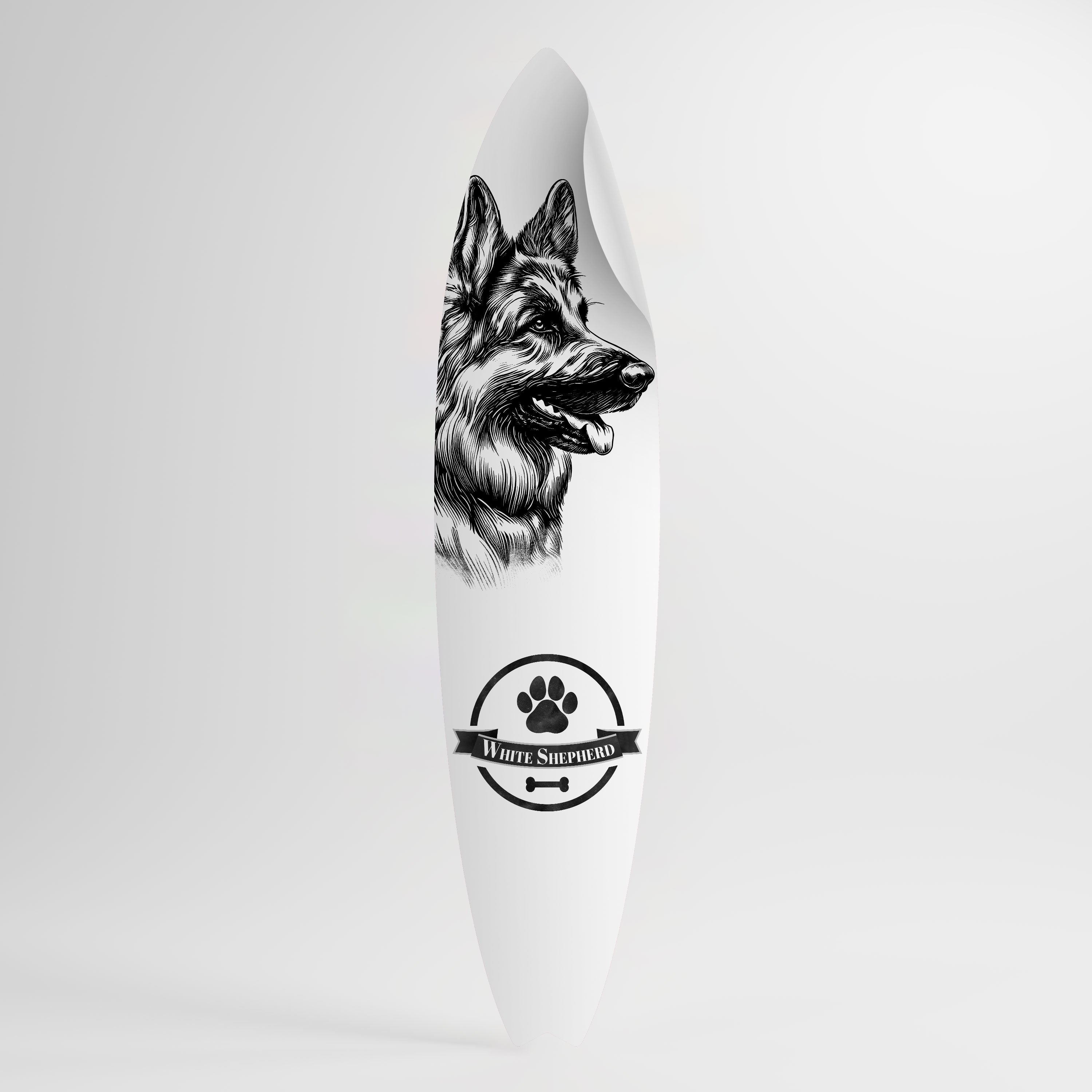 WHITE SHEPHERD DOG Autocolante Prancha de Surf