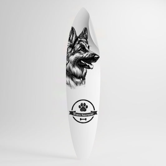 WHITE SHEPHERD DOG Autocolante Prancha de Surf