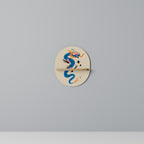 MYTHOLOGICAL CREATURES Prateleira Oval Decorativa em Efeito Carvalho