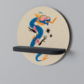 MYTHOLOGICAL CREATURES Prateleira Redonda Decorativa em Acabamento Preto