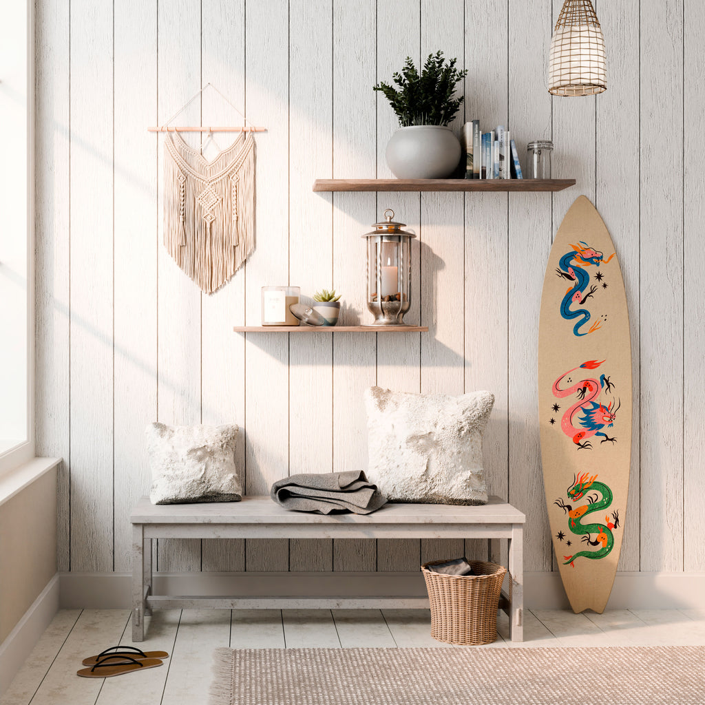 MYTHOLOGICAL CREATURES Painel Decorativo Prancha de Surf
