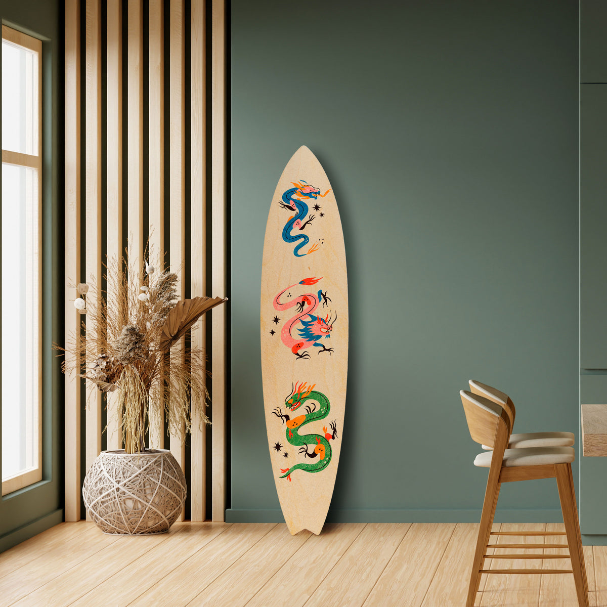 MYTHOLOGICAL CREATURES Painel Decorativo Prancha de Surf