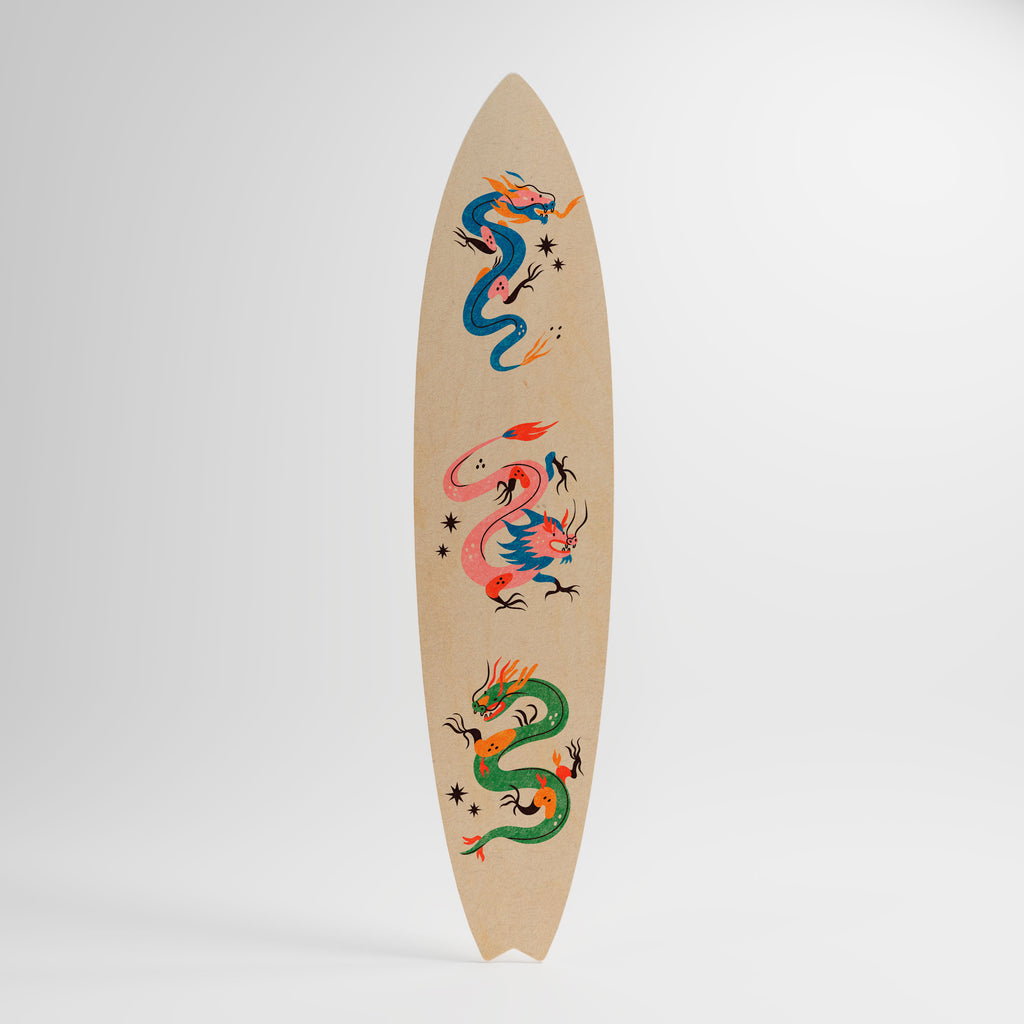 MYTHOLOGICAL CREATURES Painel Decorativo Prancha de Surf