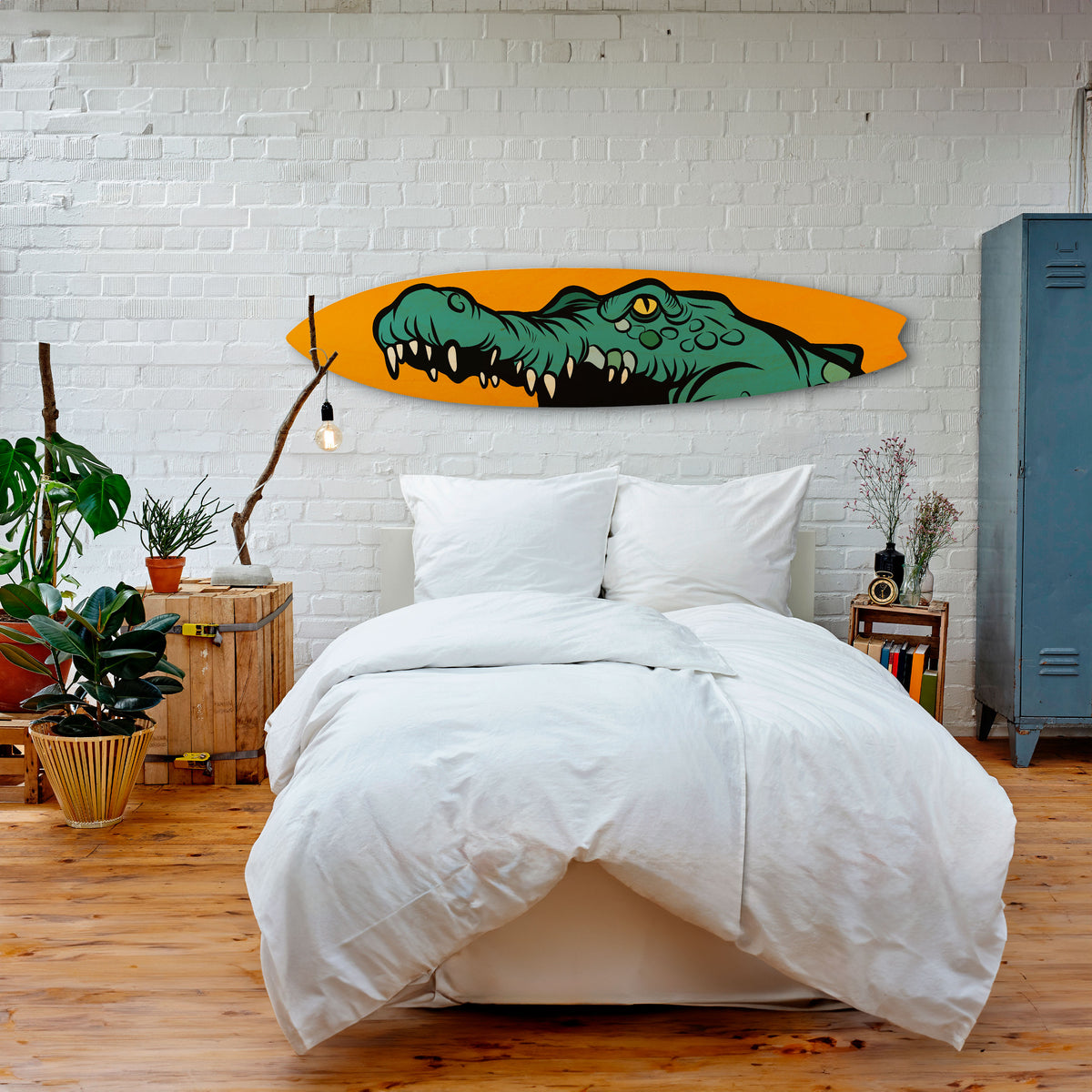 THREATENING GREETING Painel Decorativo Prancha de Surf
