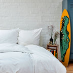 THREATENING GREETING Painel Decorativo Prancha de Surf