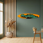 THREATENING GREETING Prancha de surf decorativa em contraplacado