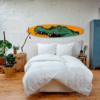 THREATENING GREETING Prancha de surf decorativa em contraplacado