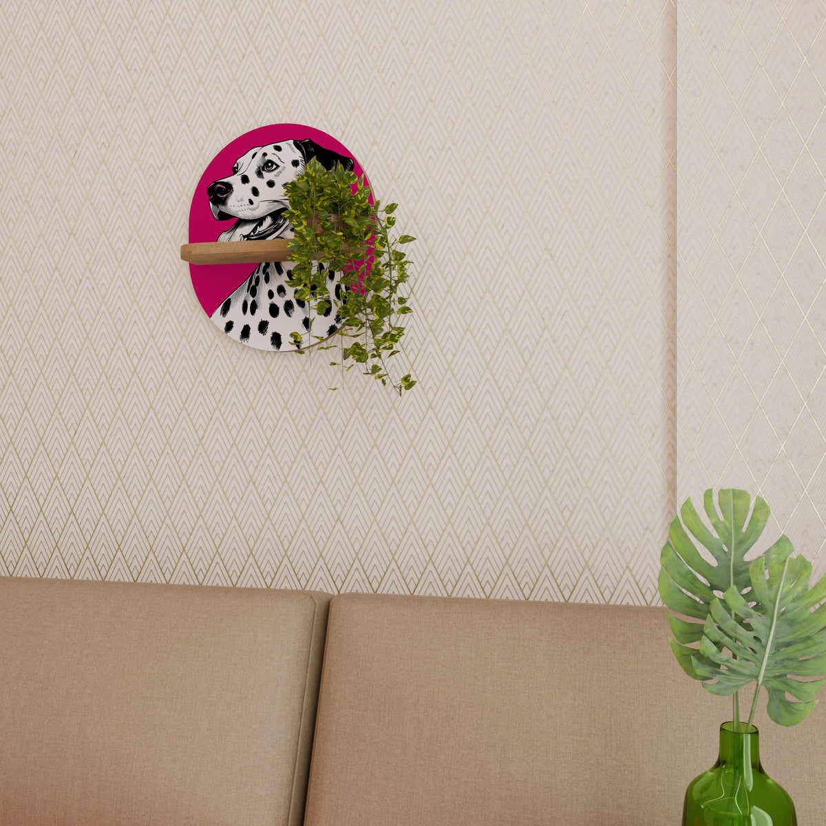 DALMATIAN SMILE Art Shelf