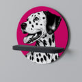 DALMATIAN SMILE Prateleira Redonda Decorativa em Acabamento Preto