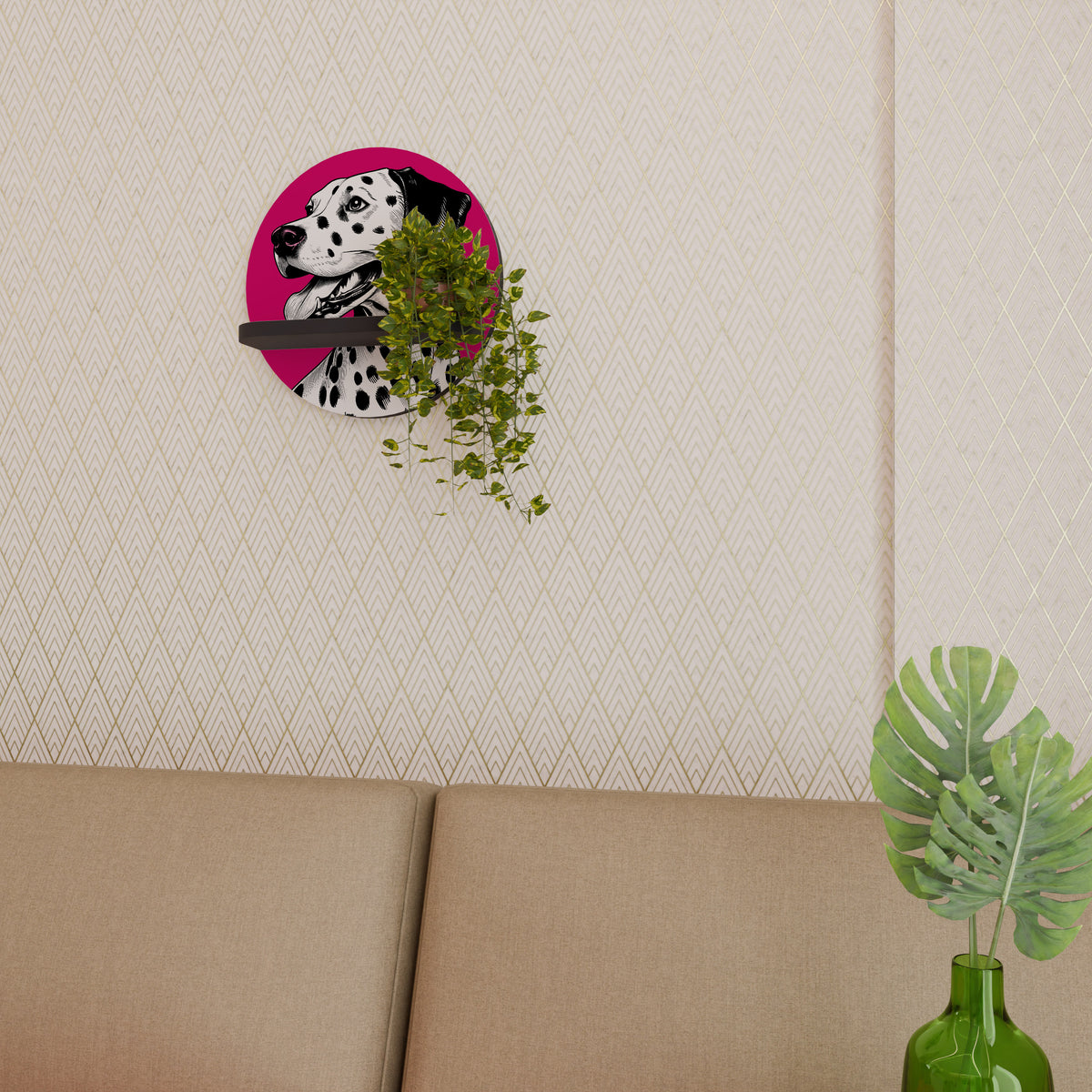 DALMATIAN SMILE Art Shelf