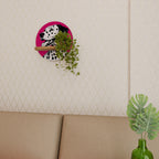 DALMATIAN SMILE Prateleira Redonda Decorativa em Efeito Carvalho