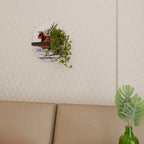 COLORFUL WHITE RABBIT Prateleira Oval Decorativa em Acabamento Preto